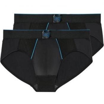 Sports Lab Hom Slip 2er Pack – Mini Unterhose ohne Eingriff, schwarz, L