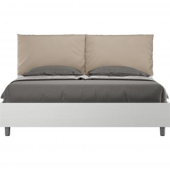Lit Egos Antea 160x190 en gris avec matelas et cadre