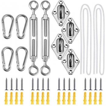 44-Piece Stainless Steel Shade Sail Kit
