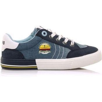 Mustang Zapatillas de niño tipo casco bajas de lona con logo de estilo surfero y cierre de cordones