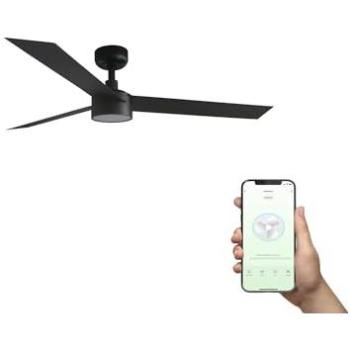 Smart Cruiser 3‑Blade Ceiling Fan – Matte Black, Adjustable Color Temp 2700–6500 K