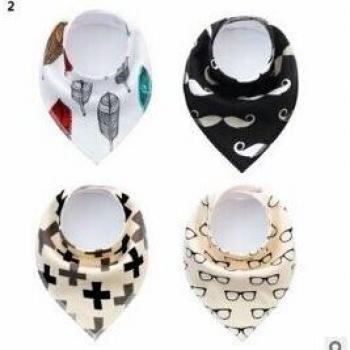 4PCS Baby Bandana Bibs for Boys and Girls
