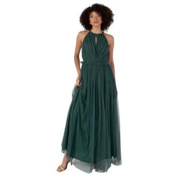Emerald Love Keyhole Halter Maxi Dress, Size 10