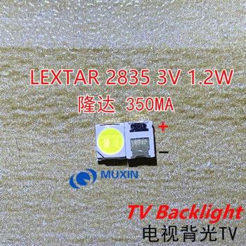 200 pièces SMD LED LEXTAR 2835 3528 1210 3V 1,2-2W blanc froid pour LCD