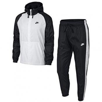 Nike M NSW CE TRK Suit HD WVN Trainingsanzug, Herren, Schwarz/Weiß