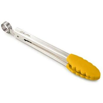 Short‑Arm Silicone Tongs (20 cm) – Mustard Shade