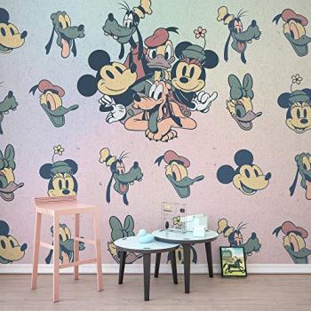 Papier Peint Intissé Mickey Mouse Vintage 300x280 cm