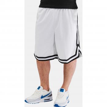 Urban classics Stripes Mesh Shorts, bianco/nero/bianco