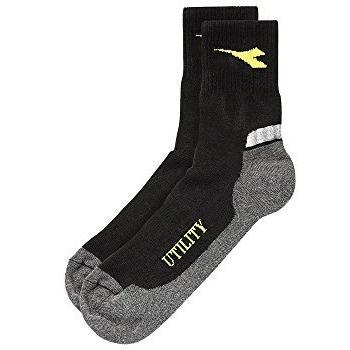 Coton Été Chaussettes Noir-Gris 43‑47 (Diadora)