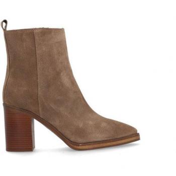 Botines de mujer Alpe en piel de serraje gris Corda 5221-1122