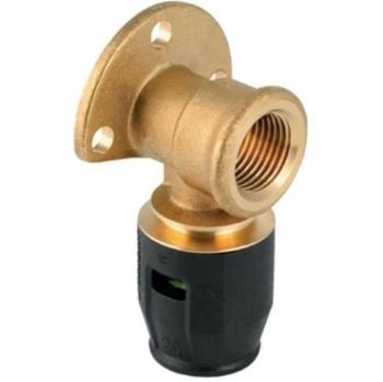 Raccordement PushFit 90° 20 mm x 1/2 FF en Laiton