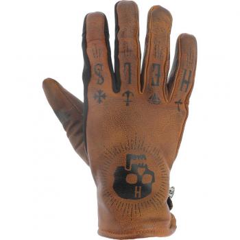 Kustom Helstons Guanti Moto Inverno 2° Classe, Arancione/Marrone, Taglia M