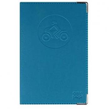 Porte-papiers de moto bleu pétrole