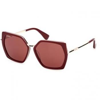 Max Mara 69S Geometric Acetate Shades – Bordeaux (Men/Women)