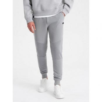OMBRE Herren Jogginghose mit grauen Ottoman-Einsätzen