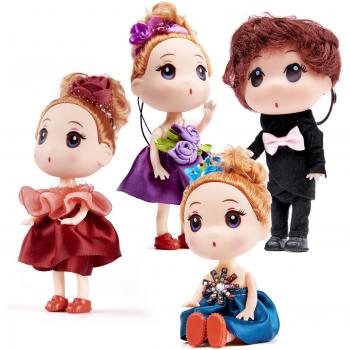 Casa delle Bambole Ikonka – Collezione 4 Personaggi 12 cm (Ragazze & Ragazzo)