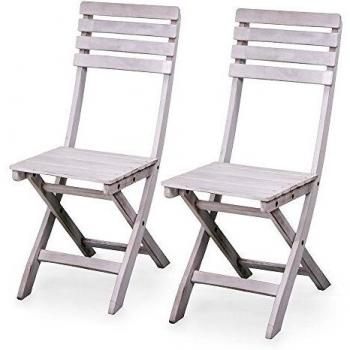 Sedia da giardino in legno con seduta e braccioli removibili Milani Home AC805042 Dalila bianca 36x53x87 cm