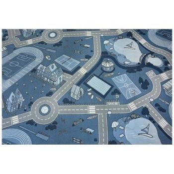 Anti‑Slip Wall‑to‑Wall Carpet “Street Blue” – 100x550 cm Kids Edition