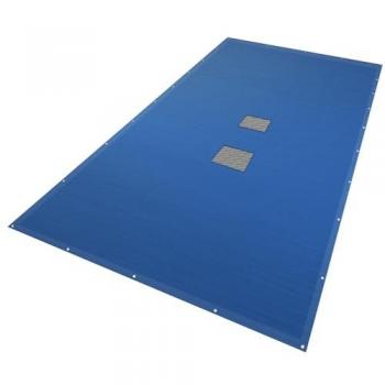 Cubierta para Piscina Rectangular 4x9 m, Lona Protectora 160 g/m² con Drenaje, Azul-Gris