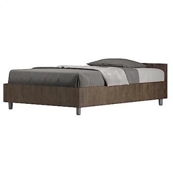 Cama canapé Nuamo 120x190 con almacenaje nogal