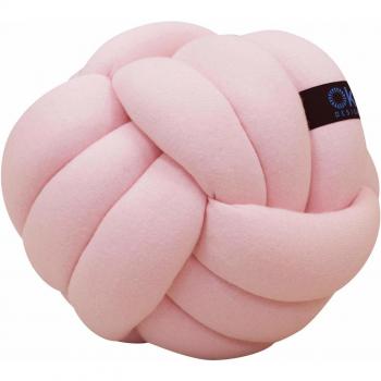 Rosa Chango Kissen – OK Design, 32 cm Durchmesser, gestrickter Schlauch, Polyfüllung