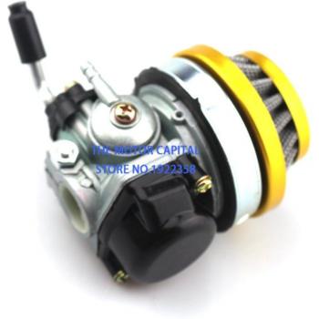 Red Air Filter Carburetor for 49cc 50cc 60cc 66cc 80cc 2-Stroke Bikes