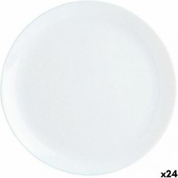 Flad Plade Luminarc Diwali Teller Weiß Glas (ø 27 cm) (24 Stück)