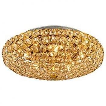 Opulent Crystal & Gold 5-Light Ceiling Light