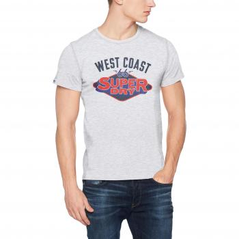 Superdry T-Shirt Reworked Classic Cali, Homme, Gris