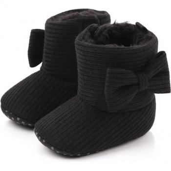 Chaussons confortables pour bébés filles avec nœud