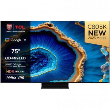 TCL 75C805K TV with 1300 cd/m brightness