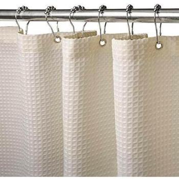 Rideau de Douche Gaufre Crème 182x214CM