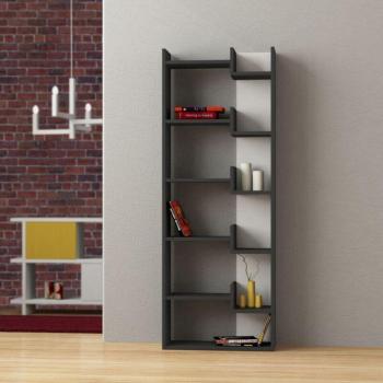 Mobili Iperbriko: Libreria 60x162 Antracite/Bianco