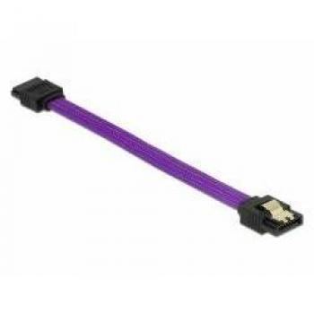 Delock® Violettes SATA‑Anschlusskabel 0,1 m – Metall‑Steckverbinder