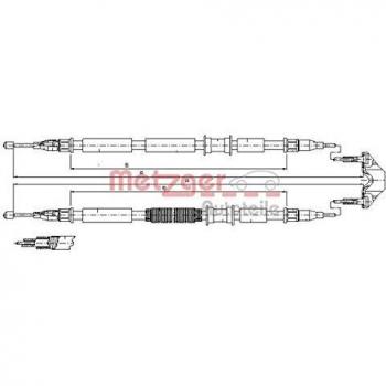 Metzger 11.5862 Cable de freno de mano