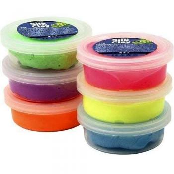 Silk Clay, 14g, Assorted Colors, 6 Tubs