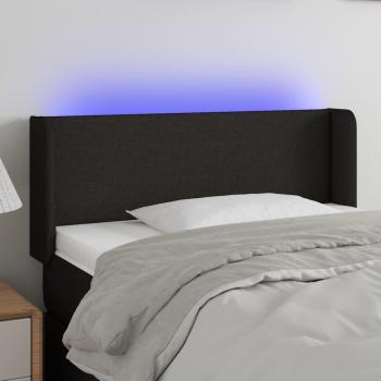 VidaXL LED uzglavlje crno 83x16x78/88 cm od tkanine