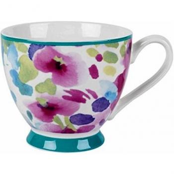 Sandringham Teal Polka Faye CM06168 NBC Portobello New Bone Mug