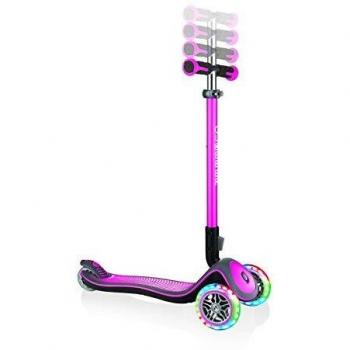 Globber Pink Elite Deluxe Scooter with LED Lights