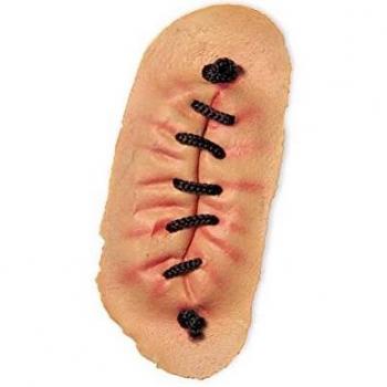 Máscara de boca cosida de látex