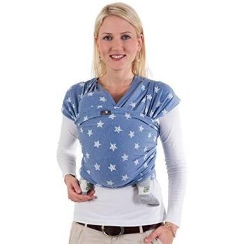 Hoppediz Tragetuch für Babys bis 9 kg, 100% Bio-Baumwolle, inkl. Trageanleitung