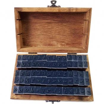 Juego de sellos de goma con letras y números, 70 unids/set