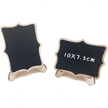 Mini Wood Chalkboard Sign Sets (5), Removable Stand, Ideal for Weddings & Parties, Table Memo