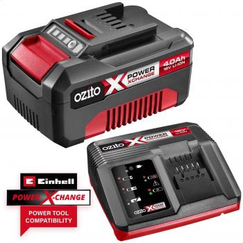Ozito 18V Cordless Power X-Change 4Ah Battery and Fast Charger