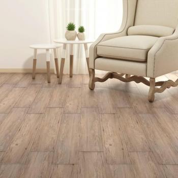 Planches de plancher PVC 2,51 m² 2 mm Chêne Marron