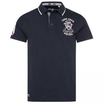 CAMP DAVID Poloshirt, Herren, Baumwolle, blau