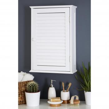 WALL CABINET FOR MEDICAL/PHARMACY/BEAUTY APPLIANCES BATHROOM BATH SHOWER WHITE WOOD STORAGE UNIT