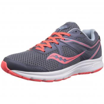 Saucony Women's Cohesion 11 Running Shoes, Grey (Gry/Viz Red 2), 6.5/7 UK