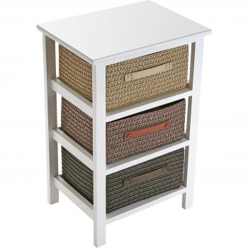 Cajonera Auxiliar de Madera para Baño (57 x 28 x 37 cm)