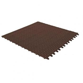 Set 6 piastrelle esterne flessibili in plastica con sistema di drenaggio e blocco automatico (55,5 × 55,5 cm)